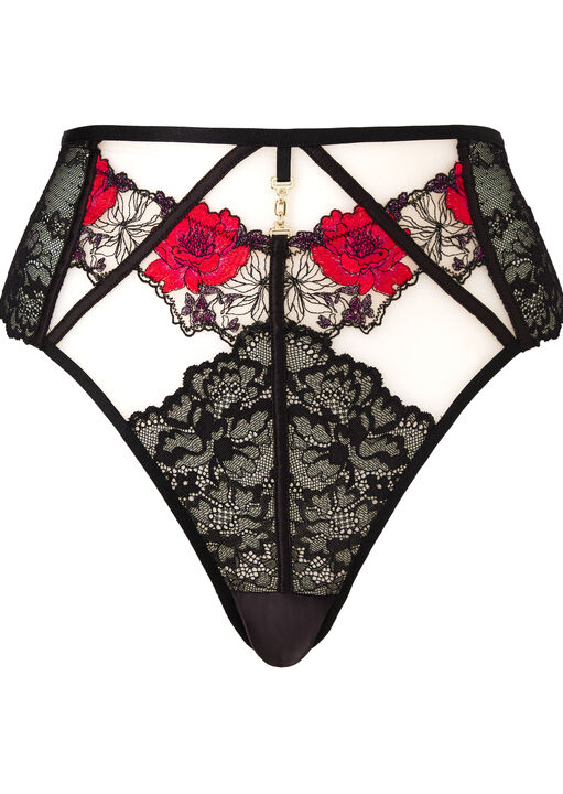 Caged Rose High Waist Brazilian image number 4.0